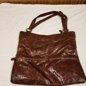 mark. by Avon Brown Faux Leather Slouchy Tote Bag – Large, Boho Style